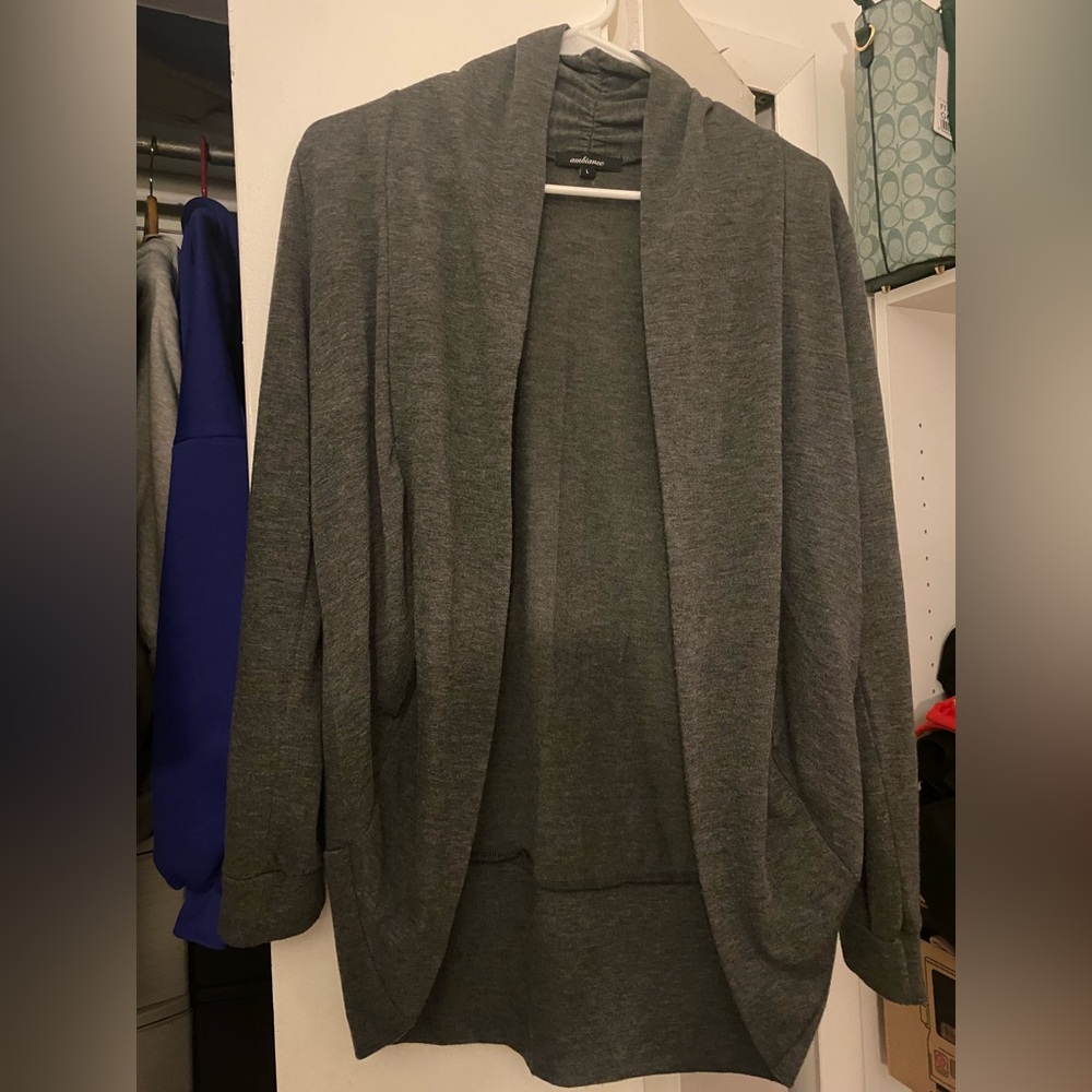 Ambiance Charcoal Knit Cardigan